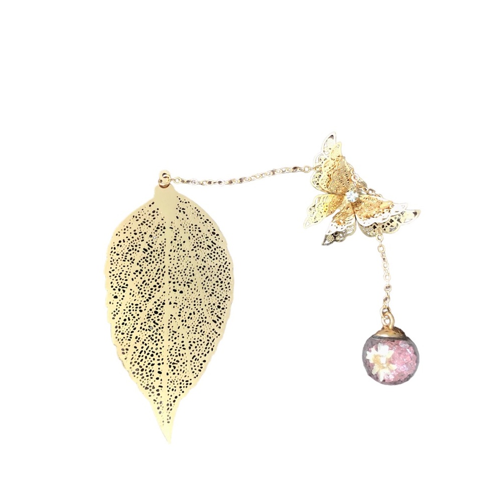 Gold leaf and butterfly bookmark